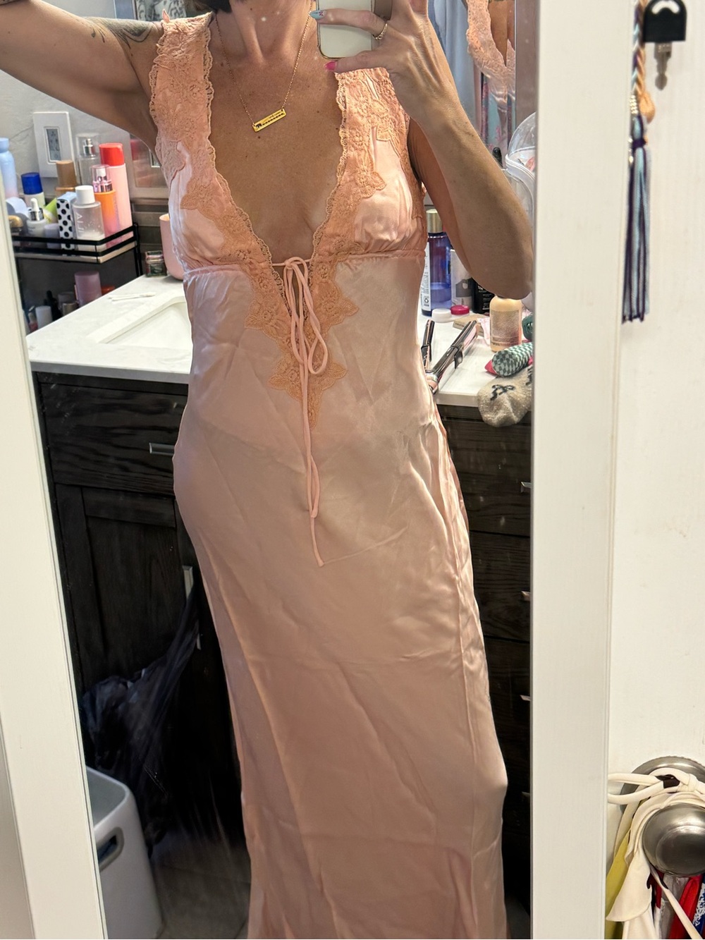 Rumored Venice Maxi Dress, rose gold